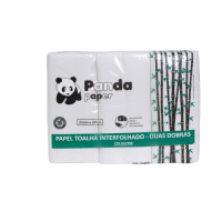 Imagem do produto Papel Toalha Interfolhado Folha Simples Panda pacote c/ 750 folhas
